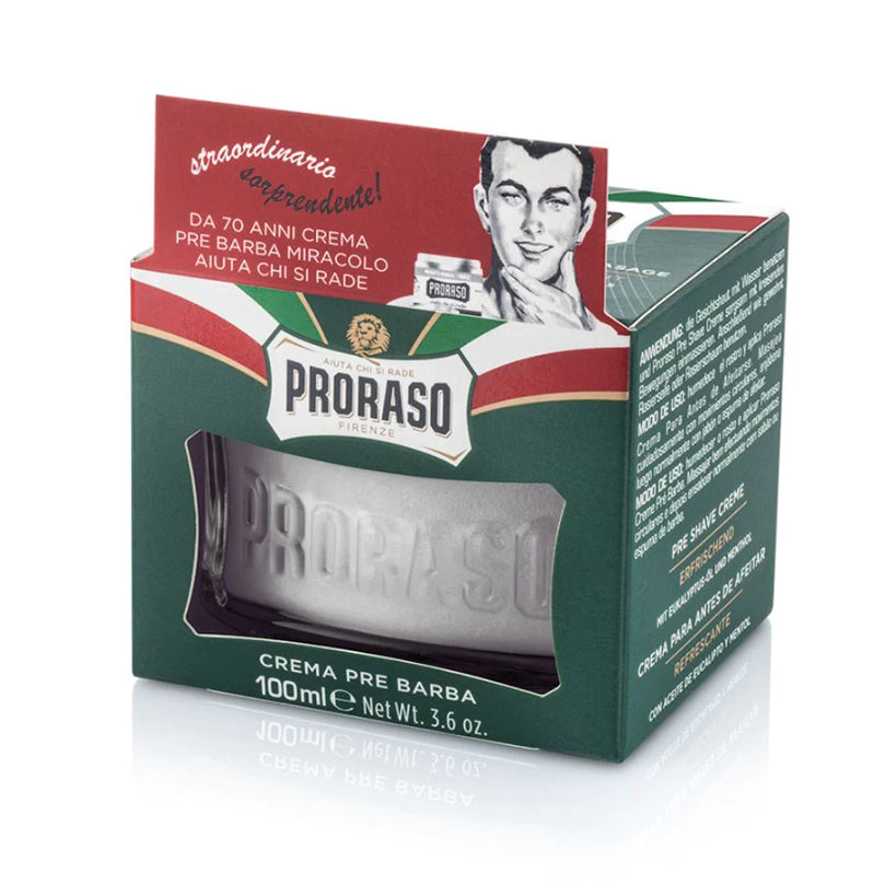 PRORASO EUCALYPTUS & MENTHOL REFRESH PRE-SHAVE CREAM 100ML
