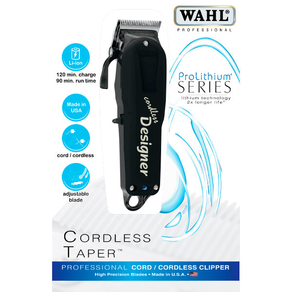 CLIPPER WHALL NEGRA CORDLESS PRO LITHIUM