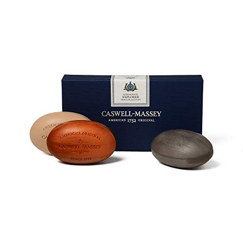 SANDALWOOD EXPLORER Caswell Massey 3 SOAP 5 8OZ