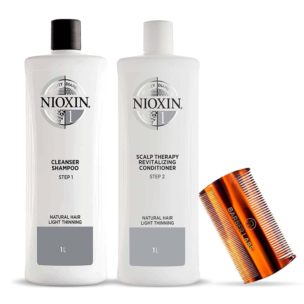 Combo Nioxin No 1, Presentación litro, Incluye Shampoo, Acondicionador más peine.