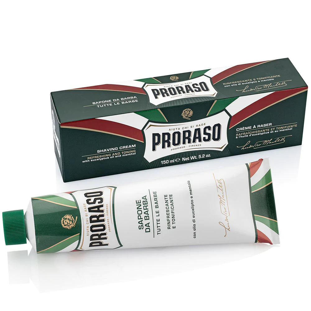 PRORASO EUCALYPTUS & MENTHOL REFRESH SHAVING CREAM TUBE 150ML