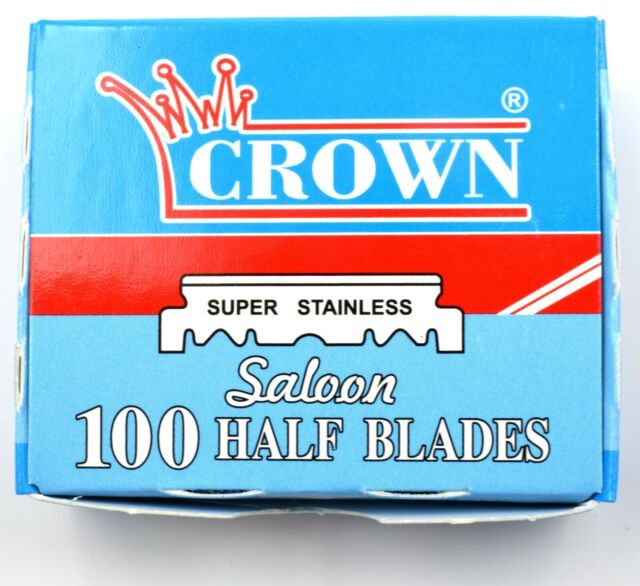 CROWN SUPER STAINLESS SINGLE EDGE RAZOR BLADES 100ct